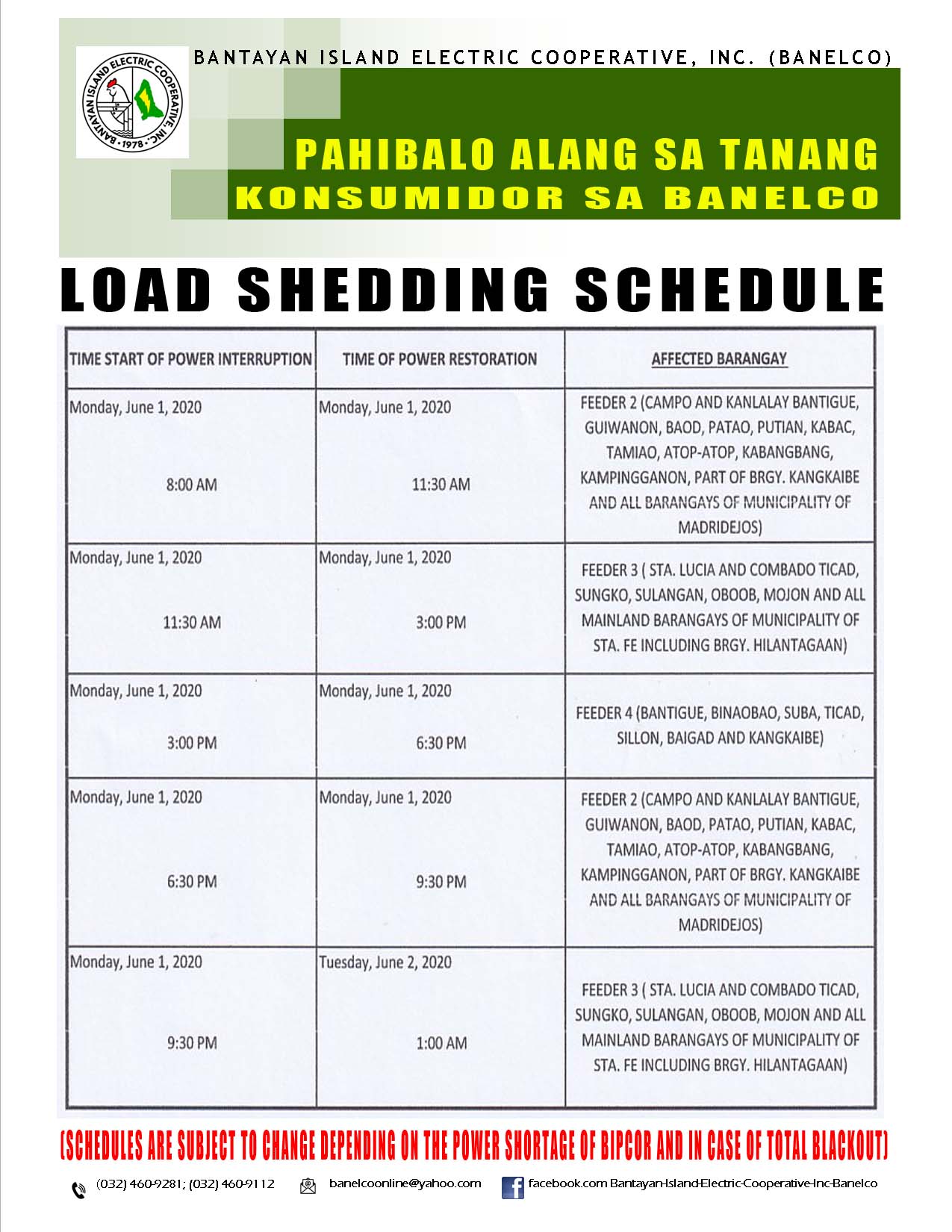 pahibalo-load-shedding-schedule-6-01-2020-