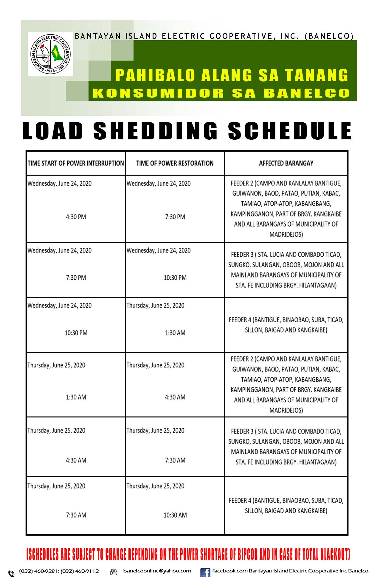 pahibalo-load-shedding-schedule-6-24-2020-pm
