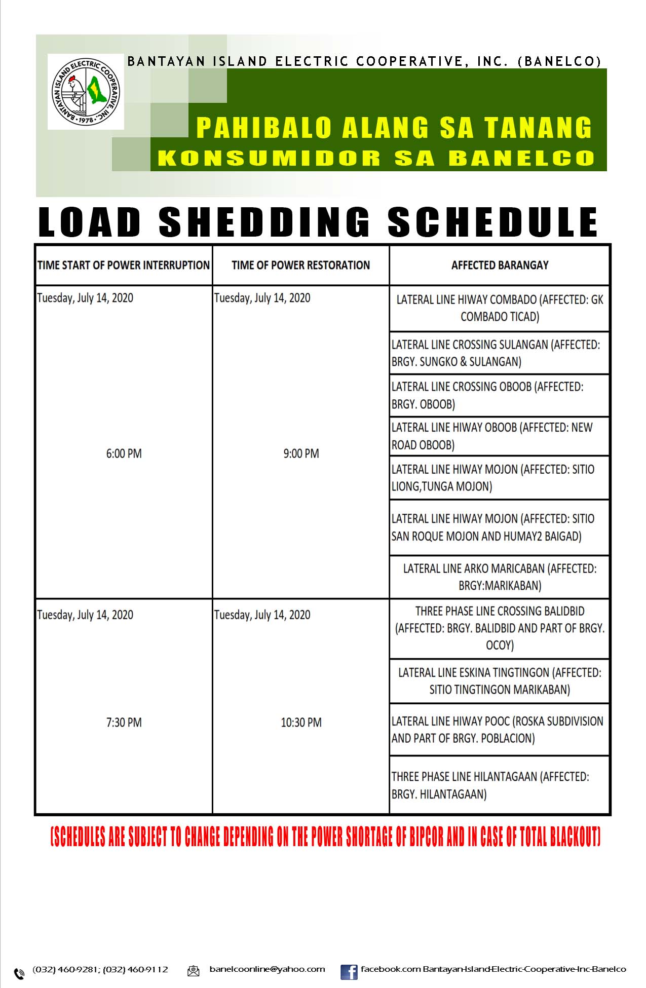 pahibalo-load-shedding-schedule-7-14-2020-PM