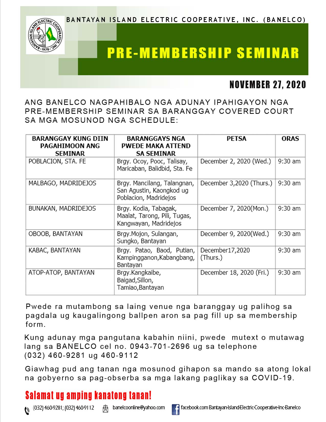 PAHIBALO-PRE-MEMBERSHIP-SEMINAR