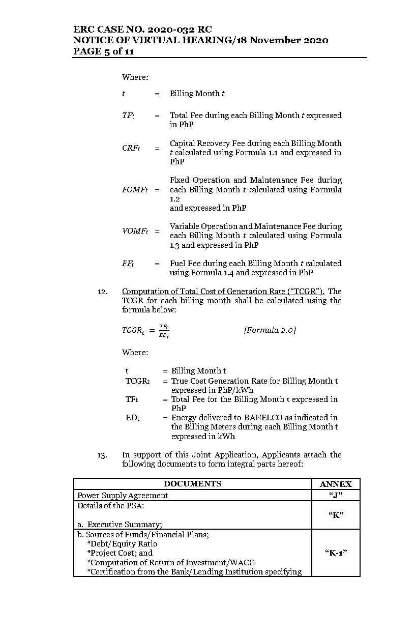 Promulgate 605 - NVH (RESET)_BANELCO-INEC (PSA)_2020-032RC_11.18.2020.rspv.arg-clean copy_Final.12 (1)_Page5